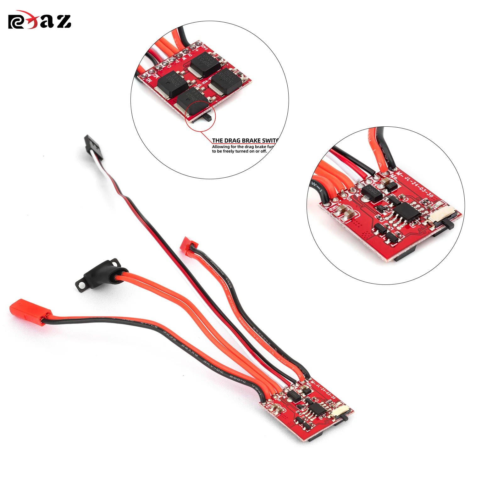 RCXAZ 30A 20A Brushed ESC RC ESC Electric Speed Controller Bidirectional Controller for Motor 1/16 1/18 1/24 Car Boat Tank