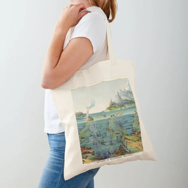 

1893 Illustration Nature in Descending Regions Tote Bag Women's bag tote bag men's Fabric cute pouch