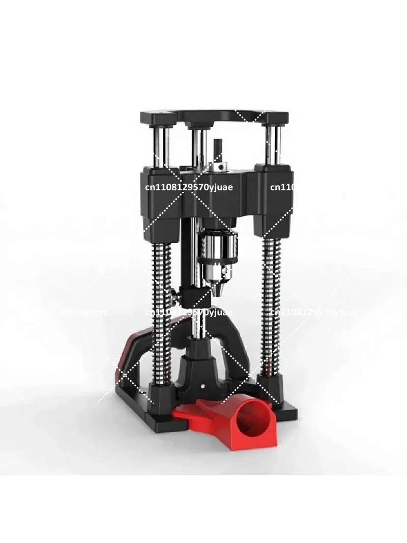 Aluminum Alloy Drill Stand Guide for Wood Metal, Multi-Angle Drilling Positioner with Scale, 1-10mm Capacity