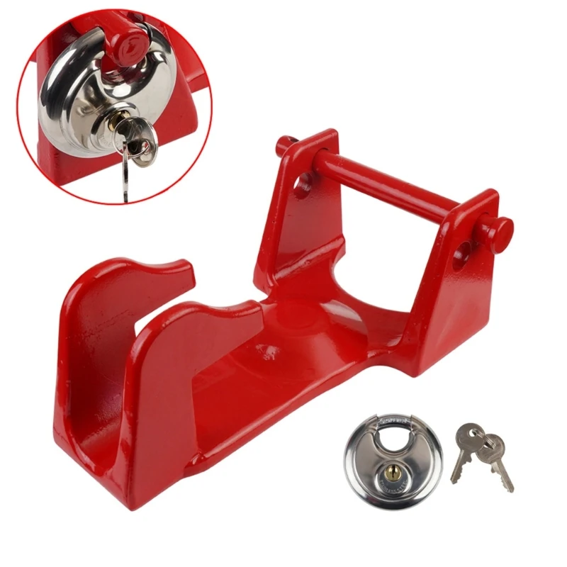 Gooseneck Trailer Hitch Lock Robust Steel Construct Security Gooseneck Lock Quick Installation for Enhances Security