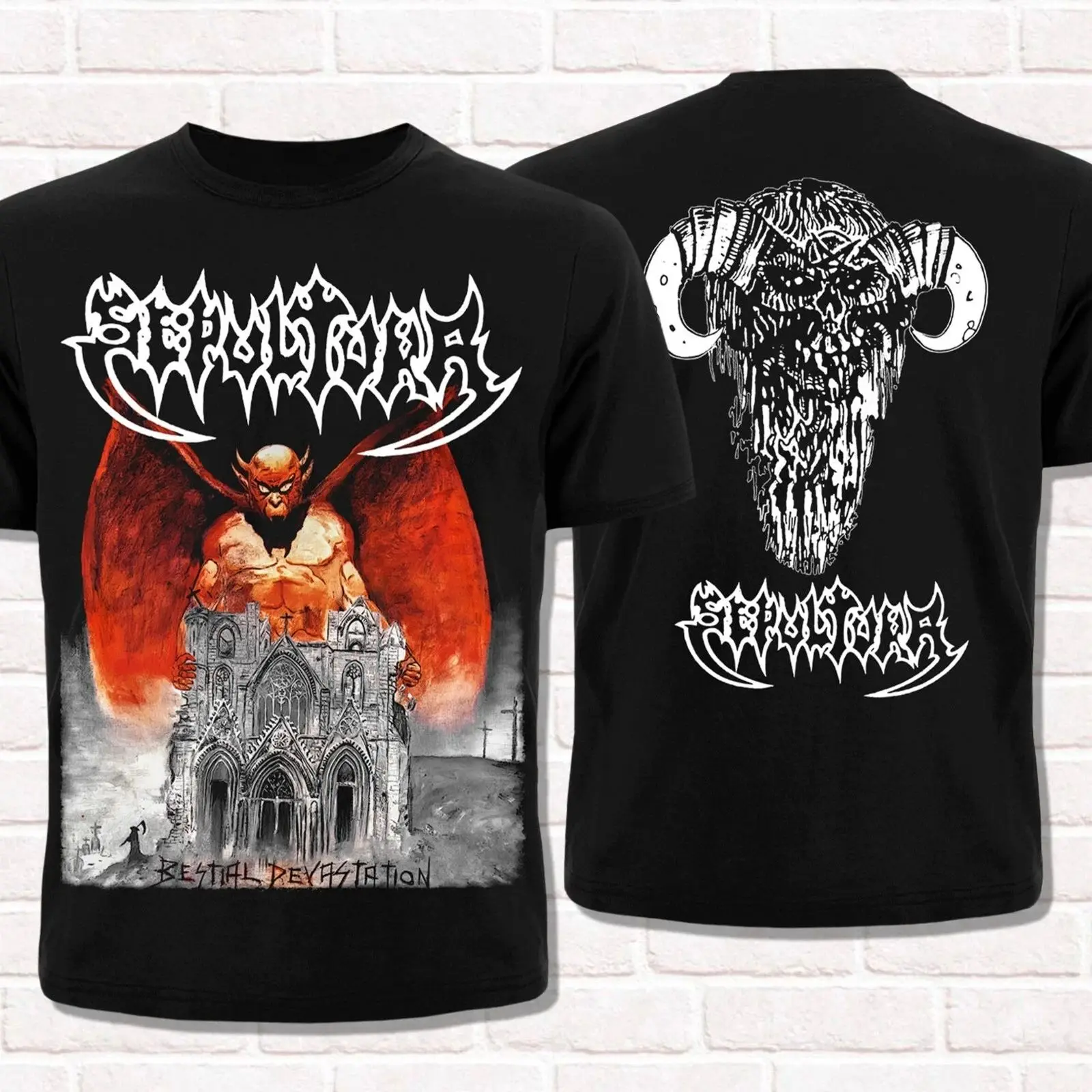 Vintage Rock Sepultura T-shirt Chaos A.D.1993 T-shirt High-end Fashion Rock Short-sleeved Print Cotton Comfortable Tee Unisex