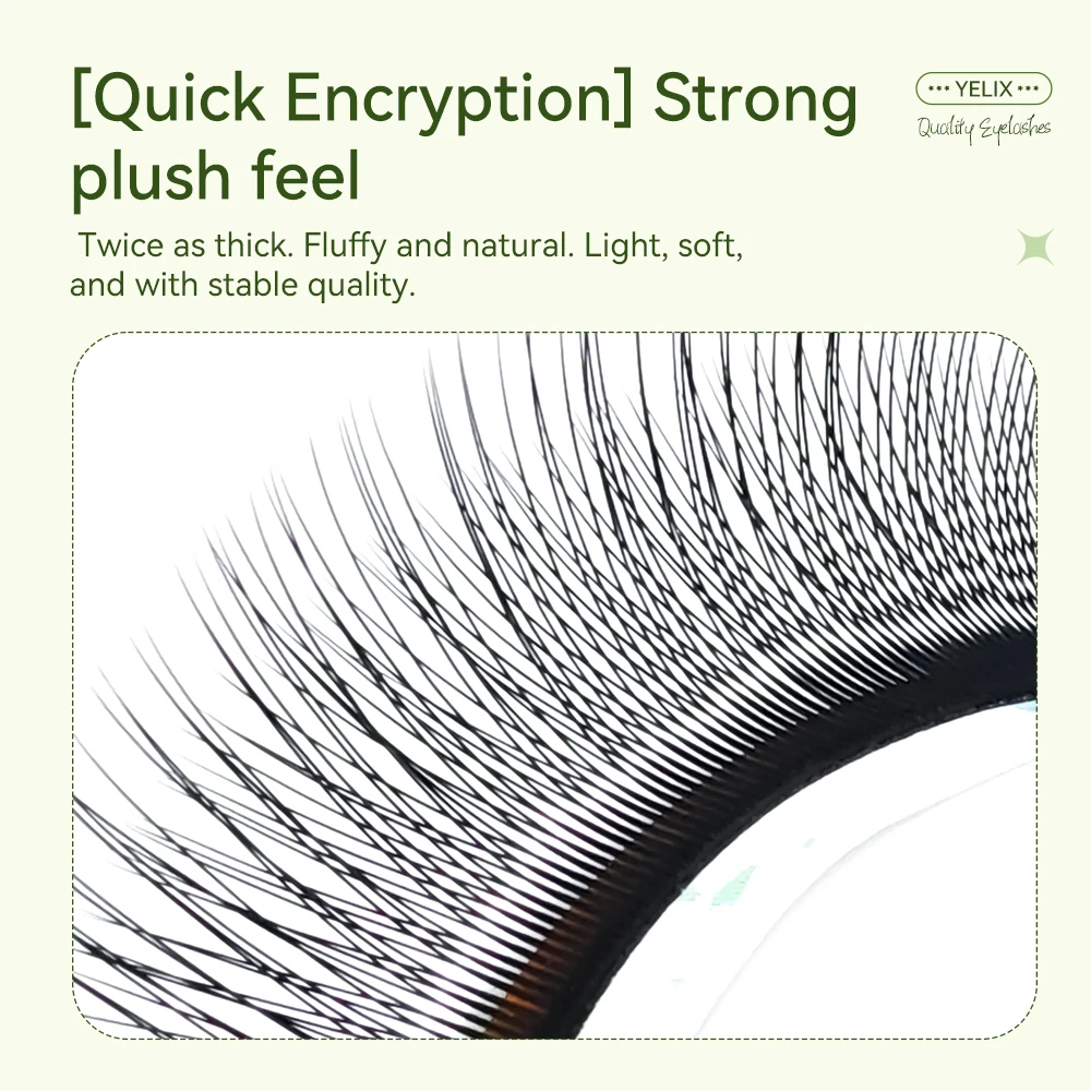 Yelix フォックスアイ 1D Y まつげ Y 字型まつげエクステンション既成ボリュームファンつけまつげ Mix8-13mm まつげ用品