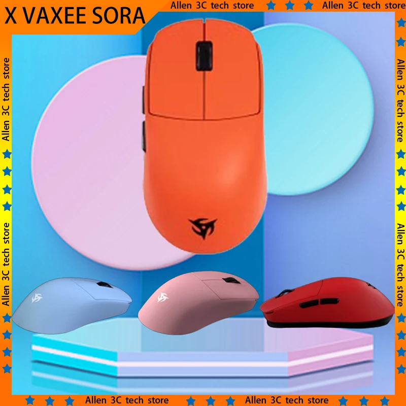 Original NINJUTSO SORA  X VAXEE Wireless Mouse Dual Mode Paw3950 Lightweight Low Latency Customized Gamer Laptop PC Gaming Mouse