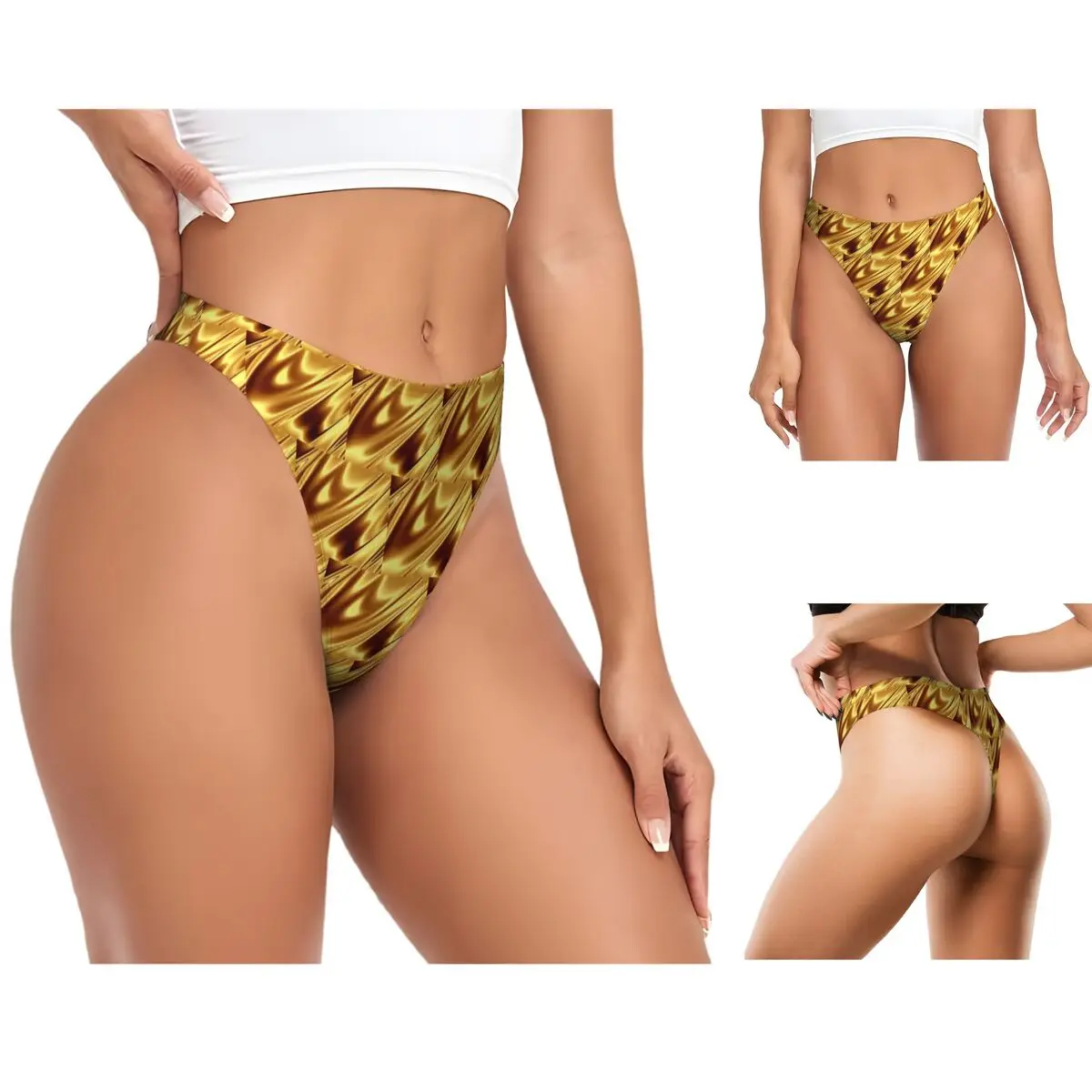 calcinhas-g-string-personalizadas-em-tecido-dourado-com-padrao-geometrico-respiraveis-e-confortaveis-para-mulheres