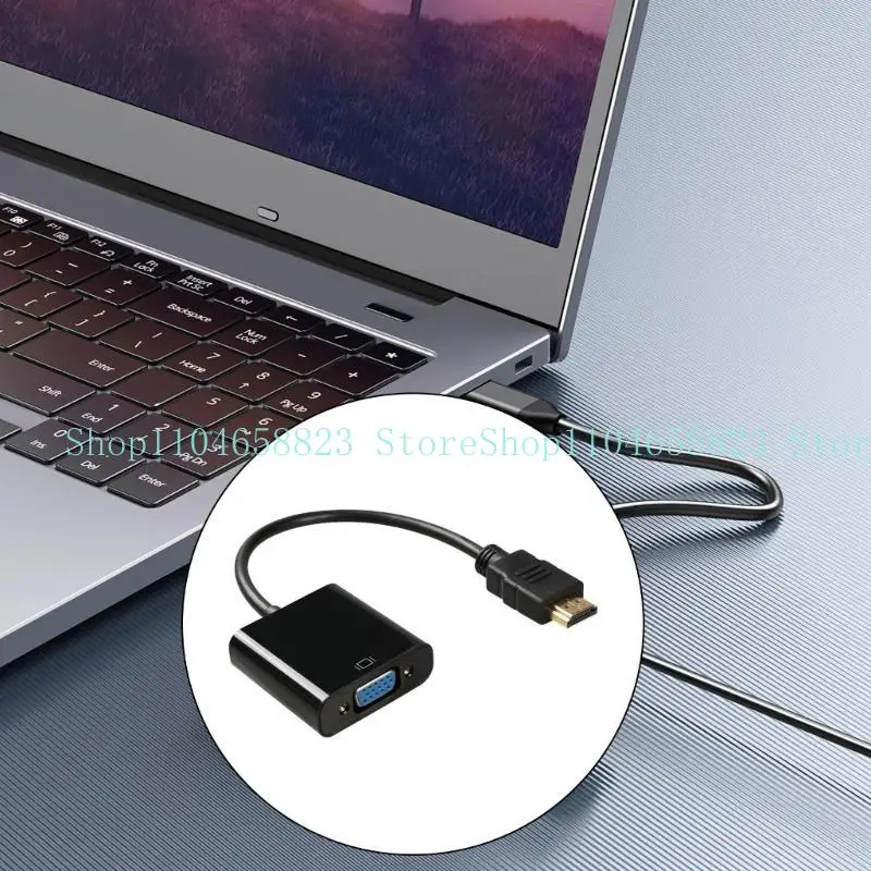 652F 1080p HDMIS Maschio VGA convertitore femmina HDMIS in Adapter VGA con supporto Audios per video e giochi per laptop PC