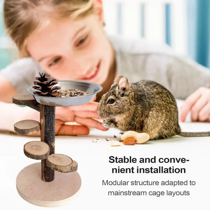 

Hamster Cage Ladder Hamster Climbing Toy Wood Ladder Pet Exercise Habitat Decor Animals Climbing Enrichment Toy For Chinchilla