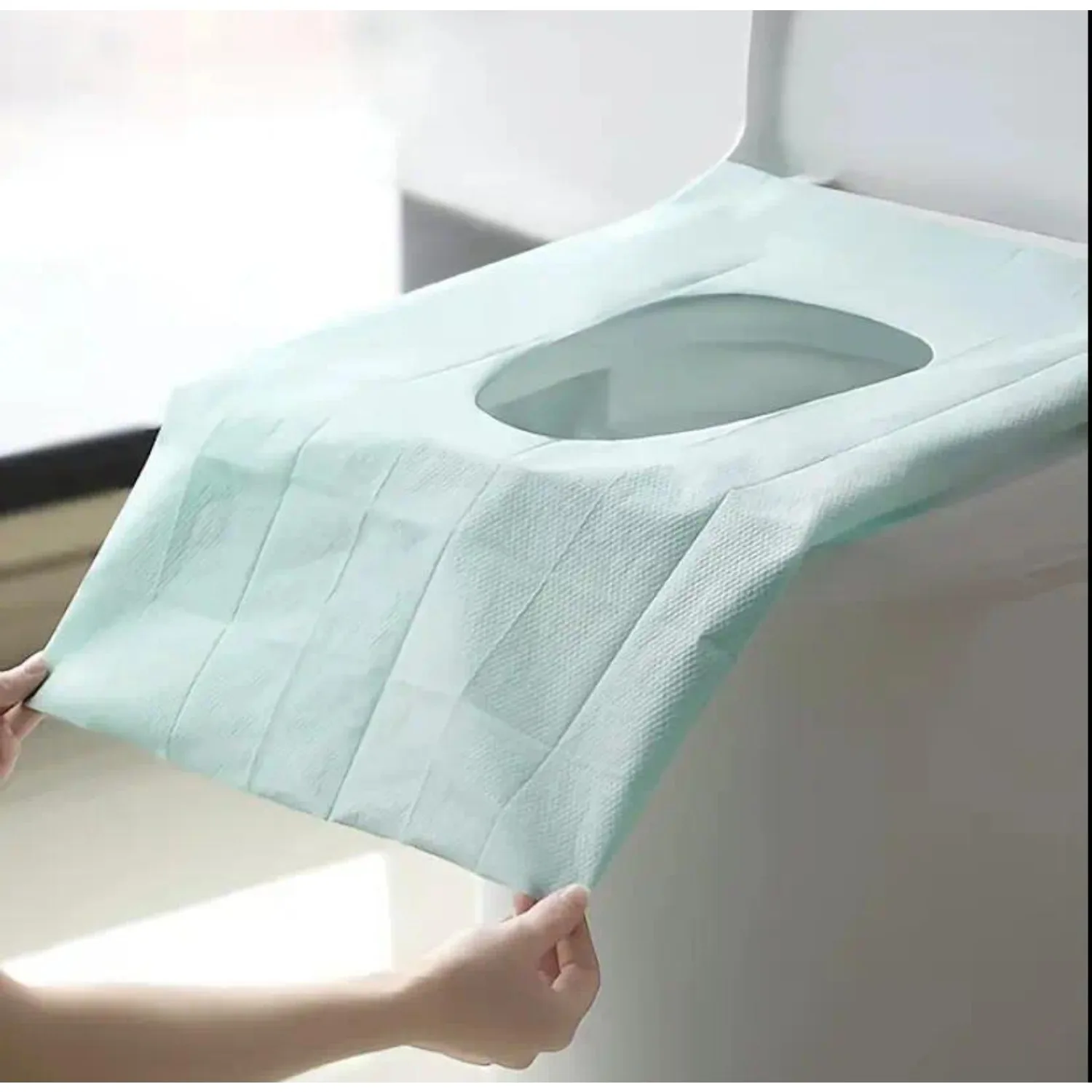 10/20/30Pcs Disposable Toilet Seat Covers 40x46cm Waterproof Individually Wrapped Blue Green White Bathroom Hygiene