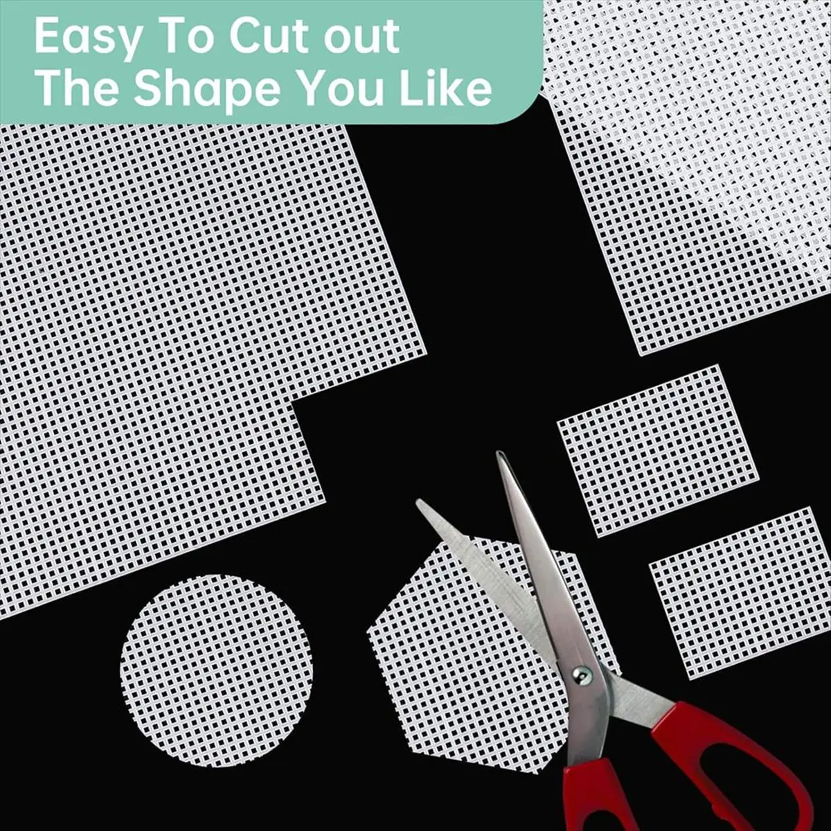 【~ New A64E】4PCS 7 Count Plastic Mesh Canvas Sheets, Eye Mesh for Embroidery, Acrylic Yarn Crafting, Knit Crochet Projects
