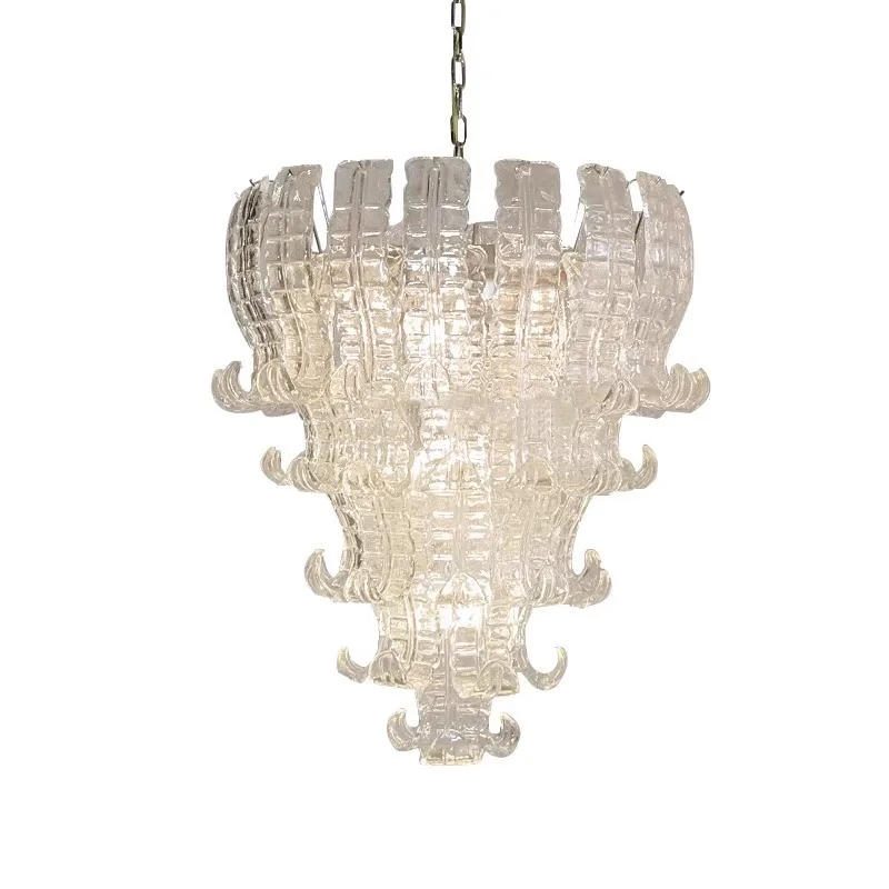 

French, light luxury, chandelier, retro, villa, living room, dining room, decoration