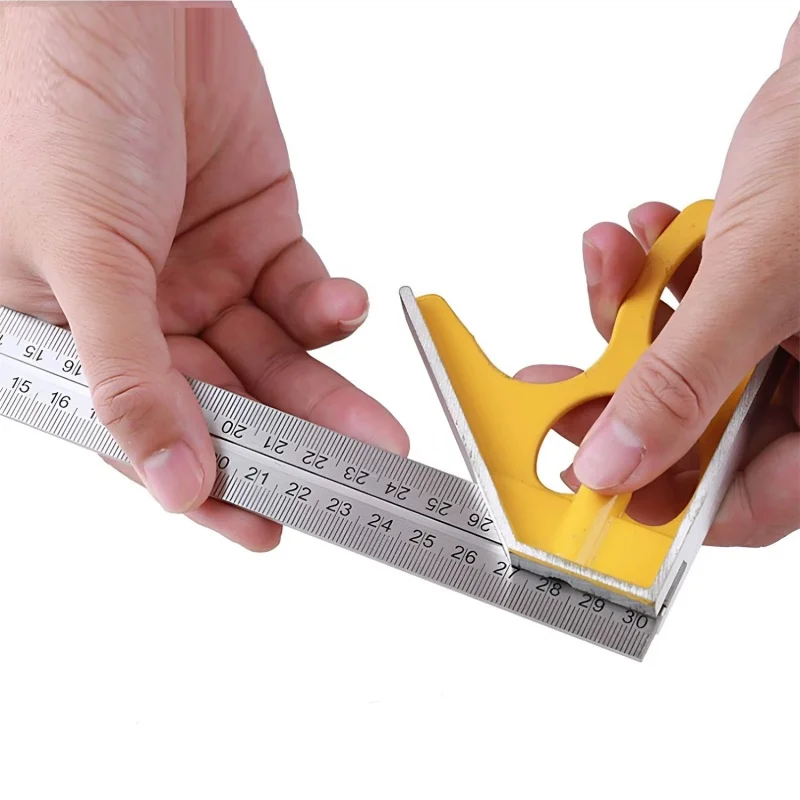 300mm Stainless Steel Angle Combination Square Ruler Mobile Horizontal Movable 45Degree Right Carpenter Woodworking Level Moving