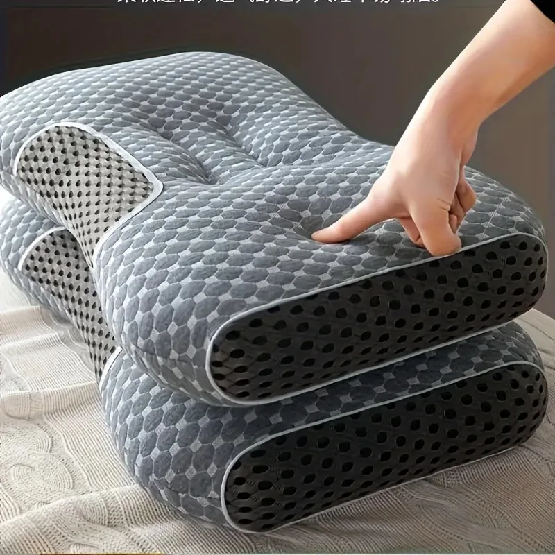 New Knitted Non Collapse Pillow Core Deep Sleep Cervical Spine Support Adult Student Dormitory Single Pillow