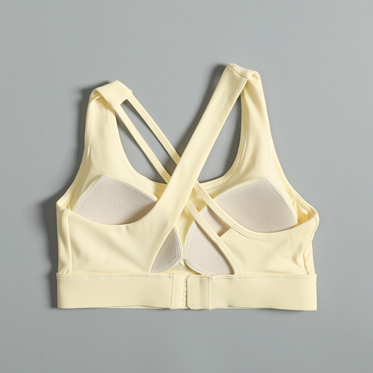 High-Intensity Sports Bra Women's Running Training Shock Absorption Backless One-Piece Yoga Fitness Vest Breathable Quick Dry