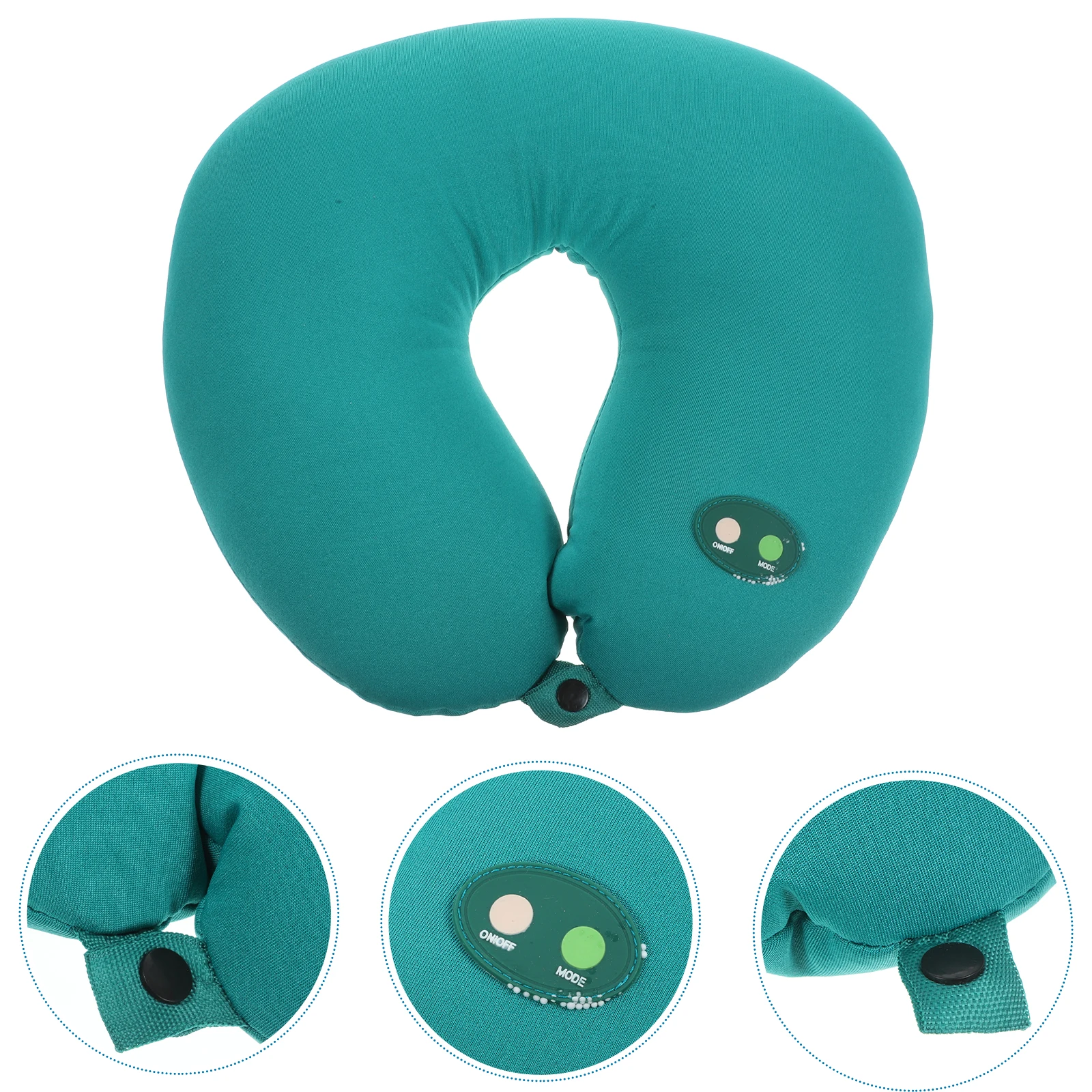

Electric U-shaped Pillow Neck Support Pillow 6 Cushion for Home Office without Battries (Green)