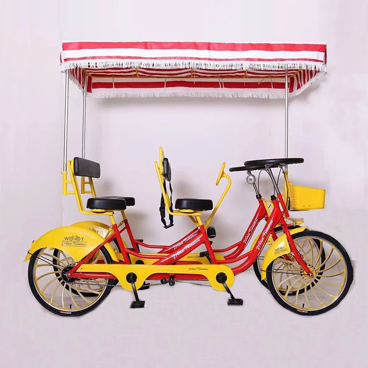

Park Sightseeing Hot Sale Fashion 2 Person tandem Bike for Sale Surrey Bike Four Wheels Bicycle for Sale