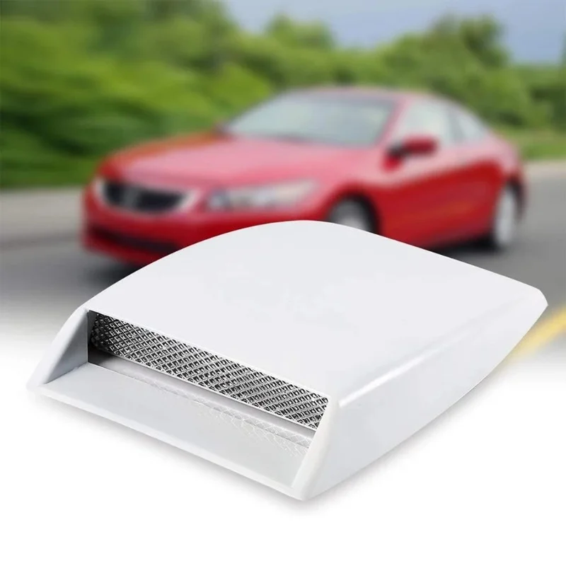 Car Decorative Air Flow Intake Scoop Abs and Aluminum Grille Mesh Bonnet Vent Cover Hood Sticker Car Styling