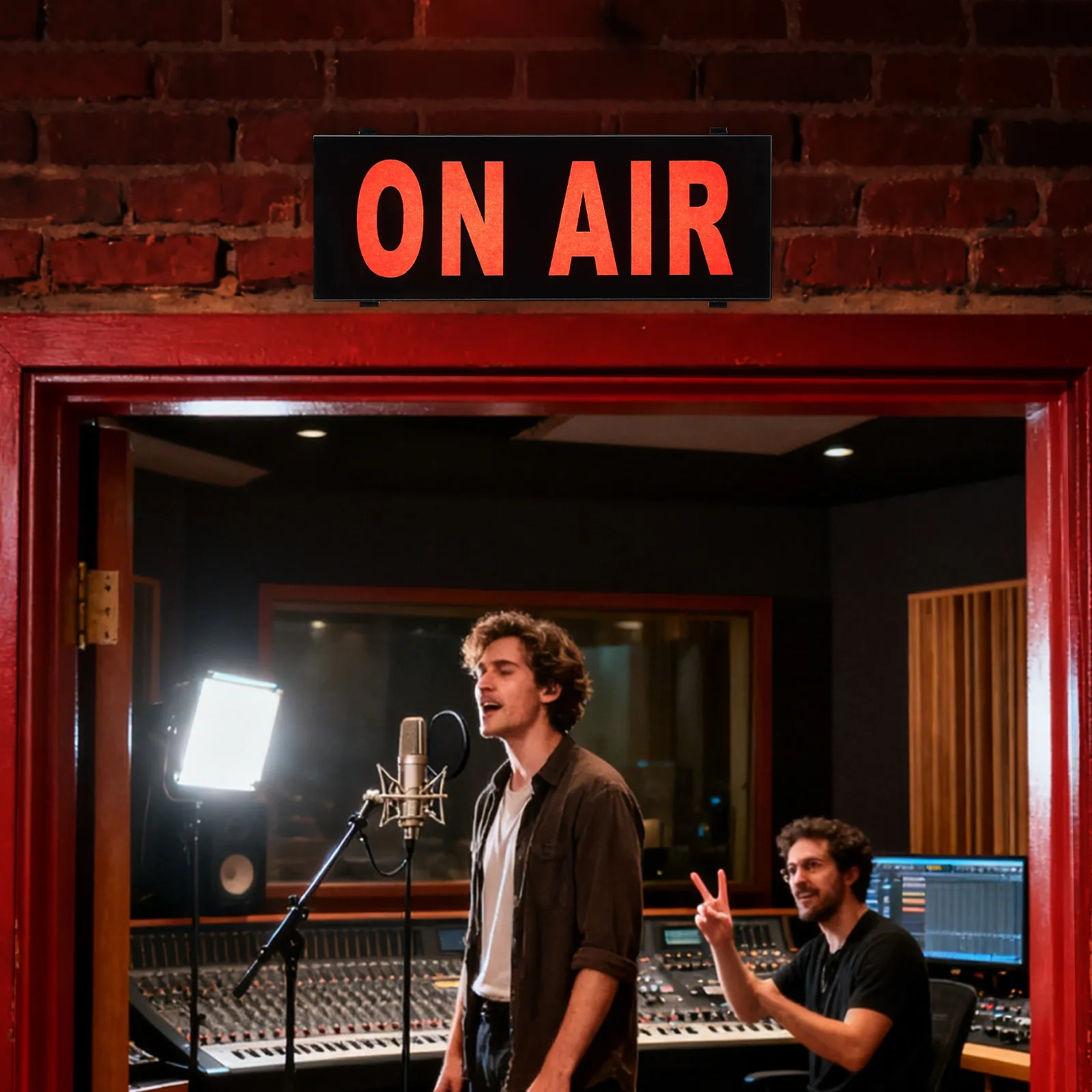 

Компактный легкий светодиодный предупреждающий знак для записи и оповещения, с подсветкой, для студий вещания, офисов, кафе, баров, отелей, витрин, стен и демонстрационных стендов