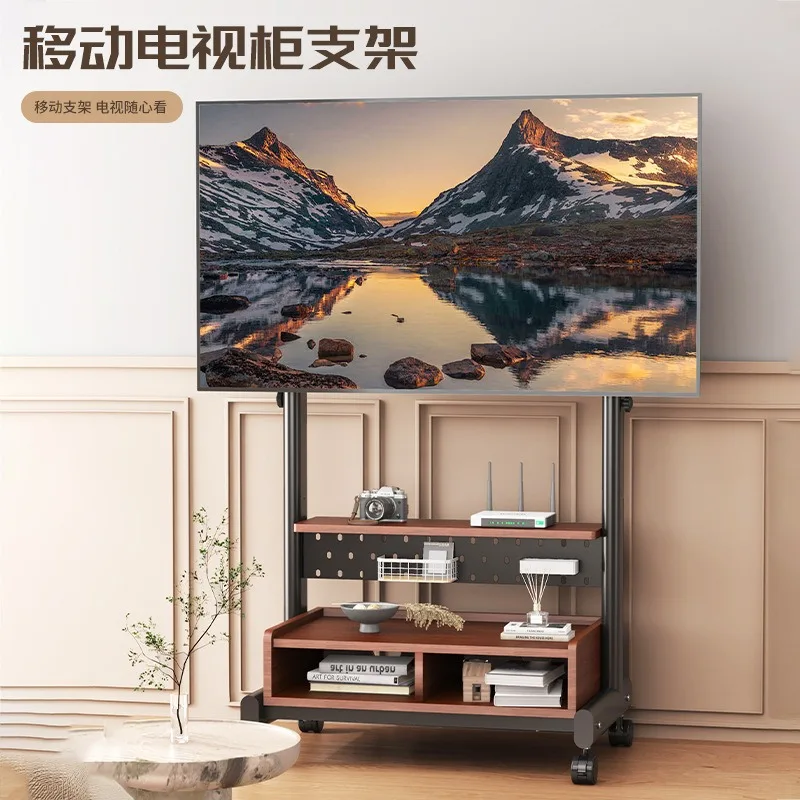 Movable Floor-to-Ceiling All-in-One TV Bracket Hanger, Compatible with Xiaomi Skyworth TV, Fits 48/55/65/75/85 Inch