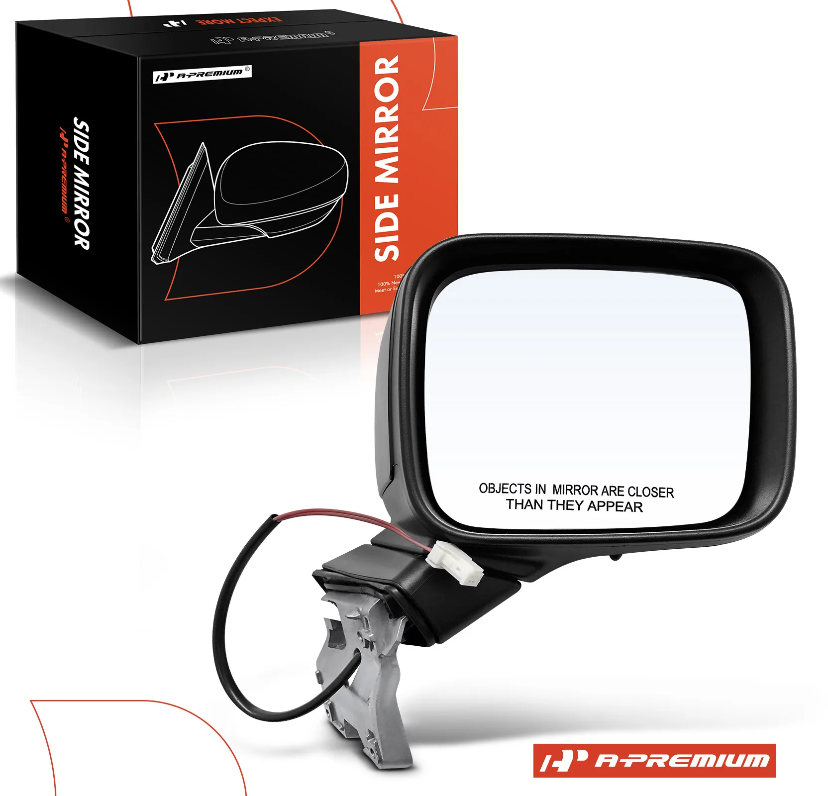 A-Premium Passenger Side Manual Door Mirror for Jeep Renegade 2015-2019 Manual Folding Black