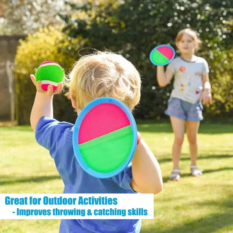 Toss and Catch Ball Game Buitenspeelgoed voor kinderen Kleverige doelbal voor kinderen Tuinspellen Strandspeelgoed voor jongens en meisjes van 3-12 jaar