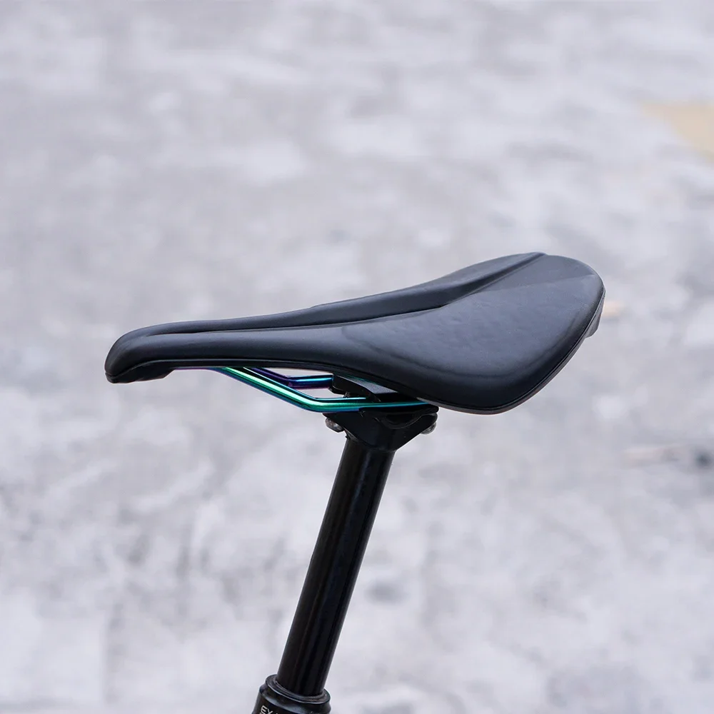 ZTTO Bicycle E-TPU Saddle Soft Hollow Seat MTB Road Bike TPU Foam Seat Titanium alloy Rail Ti Seat UltraIight Cushion