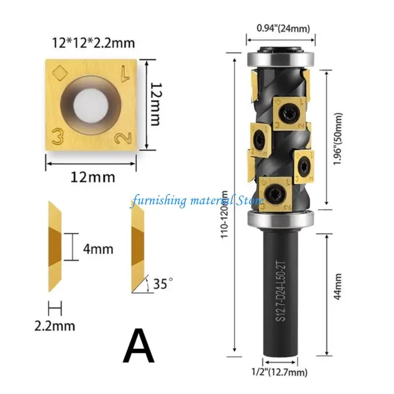 

Y5GD Replaceable Insert Spirals Router Bit Cutting Tool Disposable With Double Ball Bearing For Smooth Woodworking Projects