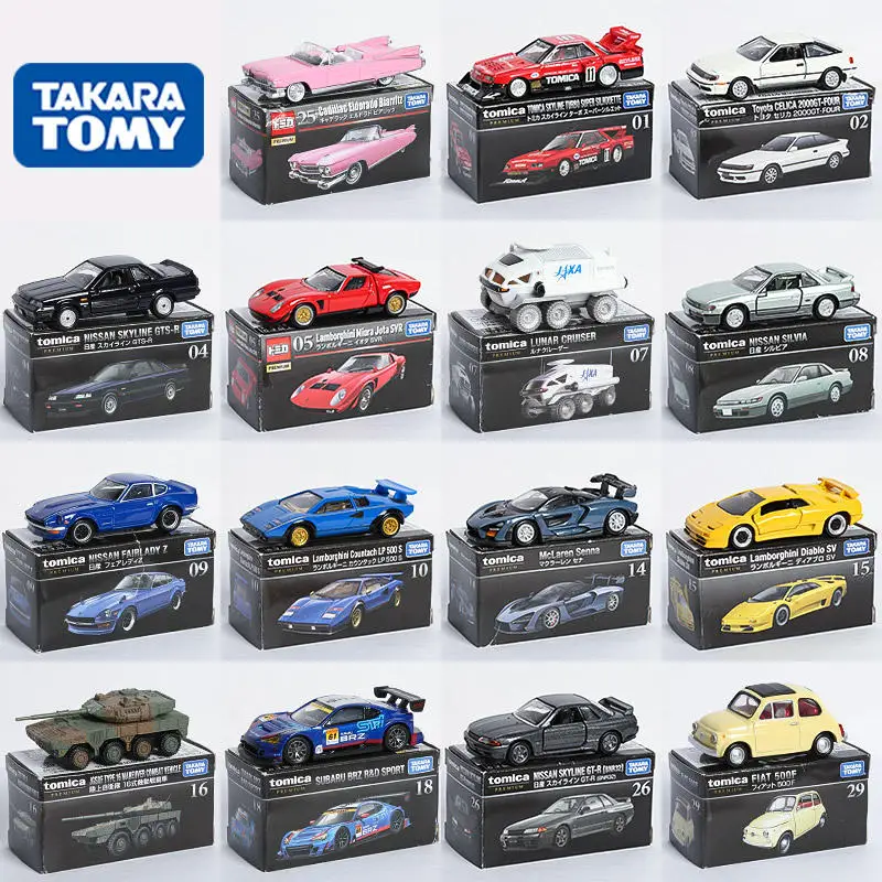 TP01-TP40 Takara Tomy Tomica Premium, tanque de coche, vehículos de avión, HONDA, NISSAN, GTR, TOYOTA, Subaru, Kit de modelos fundidos a presión,