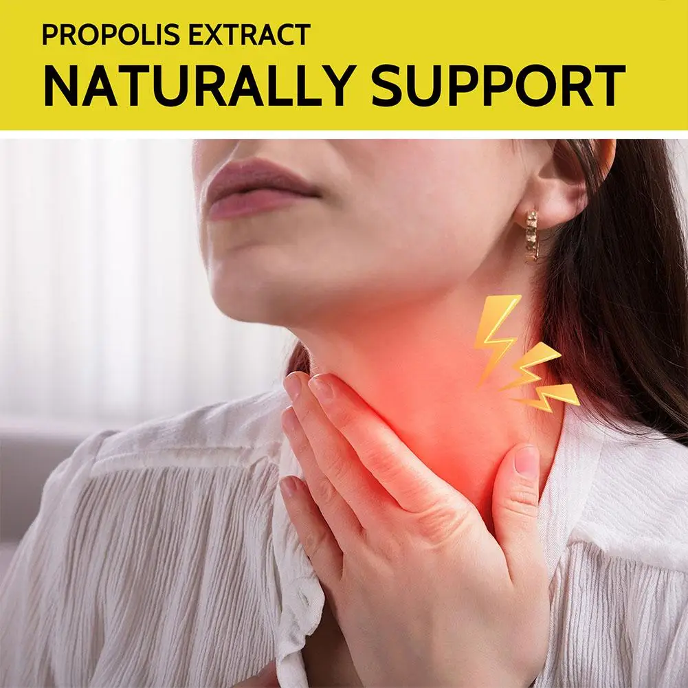 ZB Propolis Throat Spray Natural Herb Extract Eliminate Discomfort Throat Dry Mouth Cough Spray Dysphagia Relieve Itchy Care