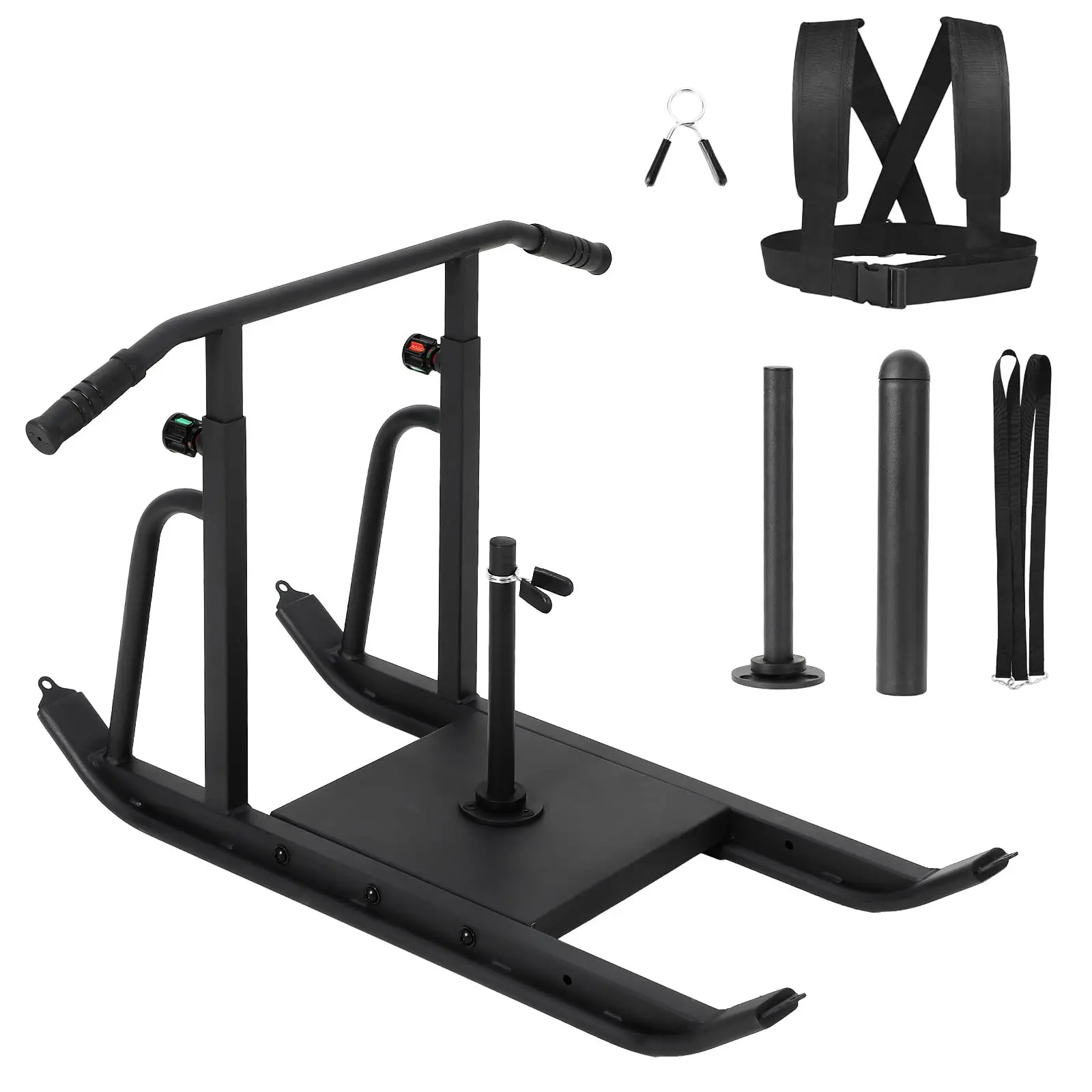 Adjustable Height Weight Sled for Strength & Speed Training – Heavy-Duty Push Pull Sled, Ideal for Football, Fitness, Running – Fits 1