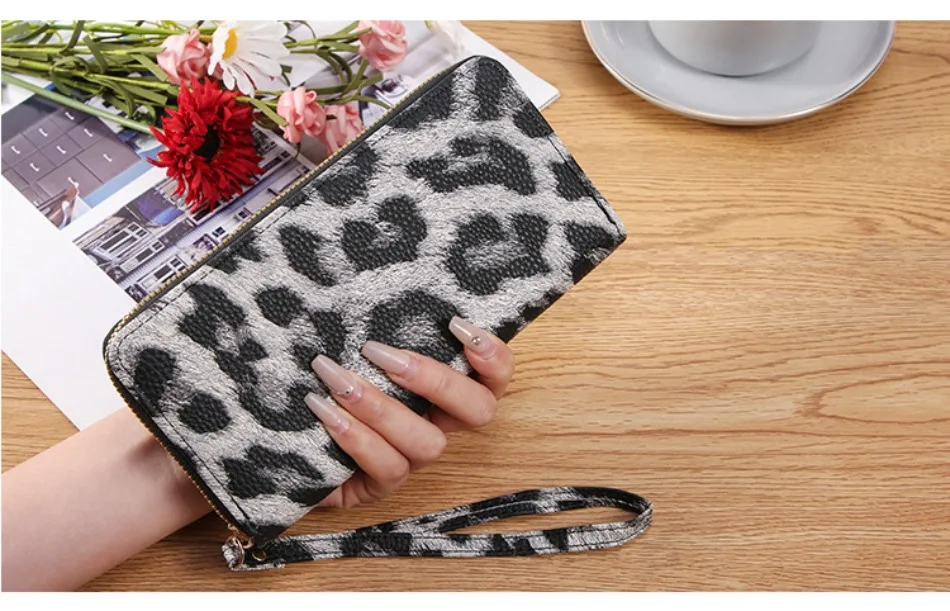 Neue Retro-Geldbörse mit Leopardenmuster, ultraleicht, modisch, vielseitig, für Damen – Detail 15