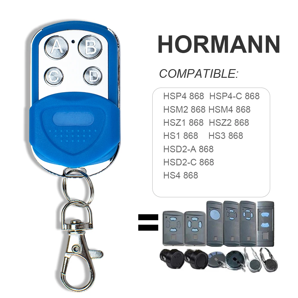 Multi-Frequency Remote Control For HÖRMANN 868.35 MHz HSM4 HSM2 HS2 HS4 HSE2 HSE4 HSZ1 HSZ2 HSP4 Garage Door Opener