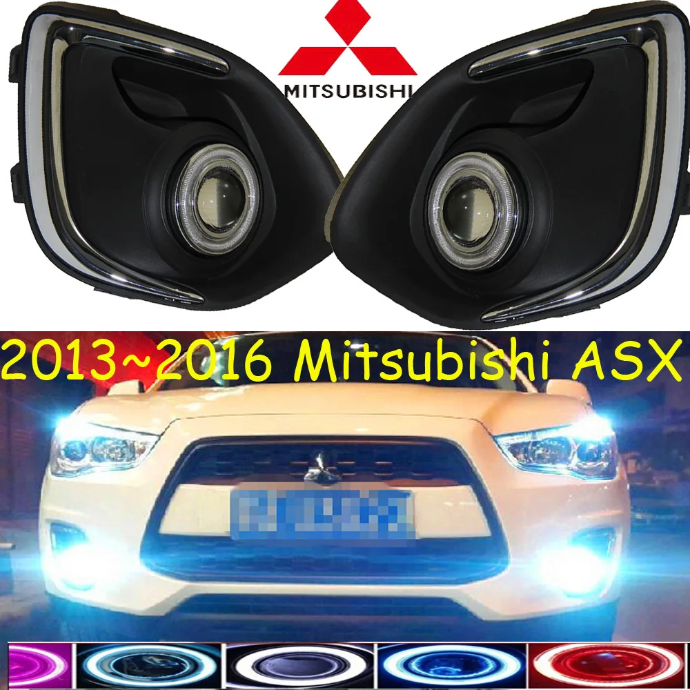 car bumper headlight for Mitsubishi ASX fog projector lens light 2013~2016y car accessories for Mitsubishi ASX headlamp