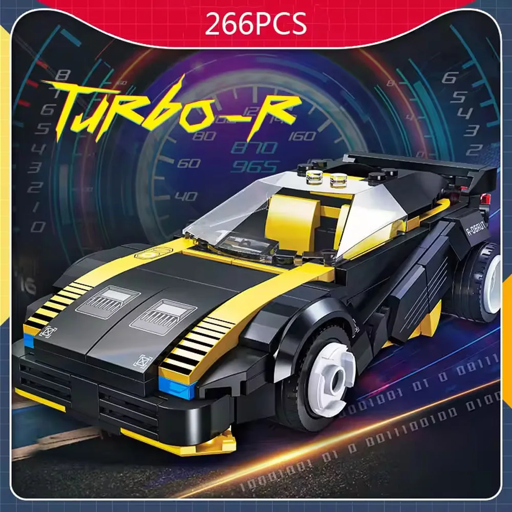 テクニカル2077ゲームビークルスーパーカービルディングブロックサイバーターボr740スーパースポーツカーブリックモデルおもちゃコレクション