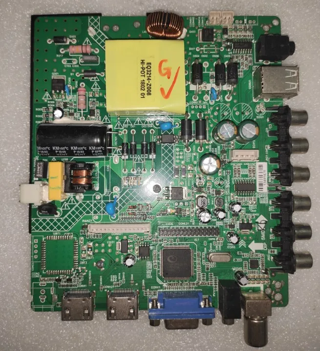 

Free shipping! DP.V56RL.813.G.1.PA Three-in-one TV motherboard 48--55V 600MA working good