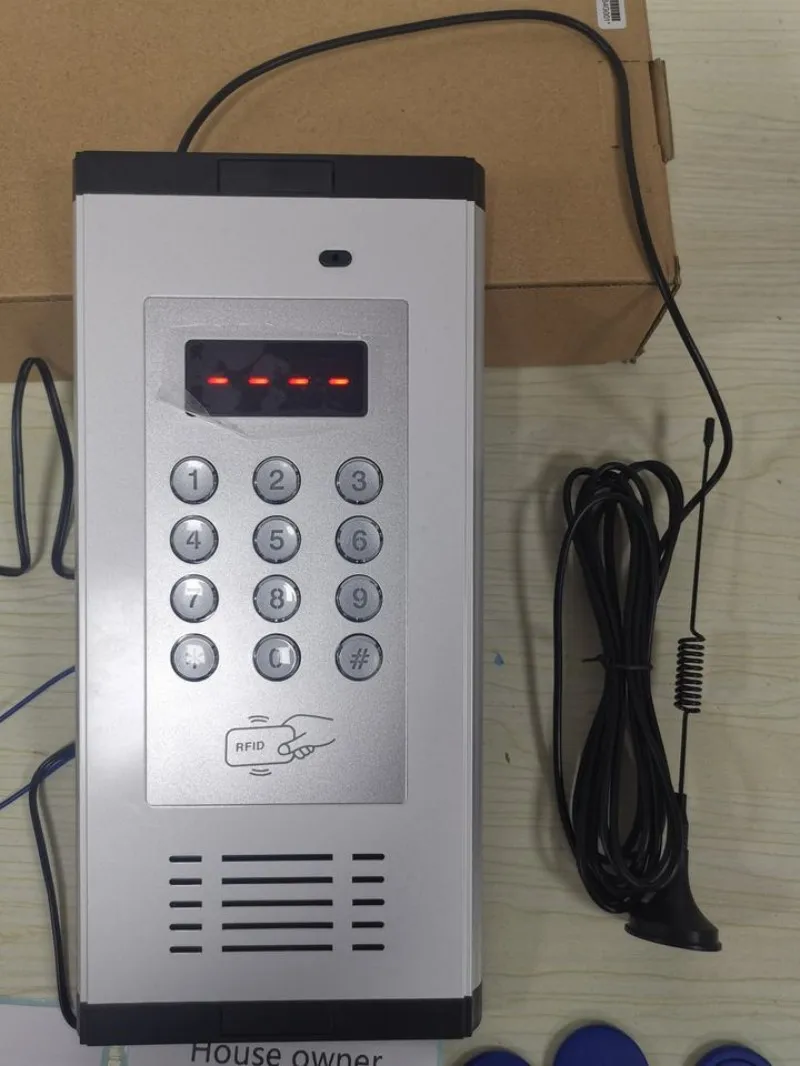 K6 System 4G GSM Access Control Wireless Apartment Intercom/Gate opener by Free Phone Call with RFID Card