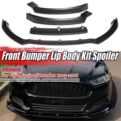 Front Bumper Lip Spoiler Side Lower Splitters Body For Ford Fusion Mondeo 2013-2016