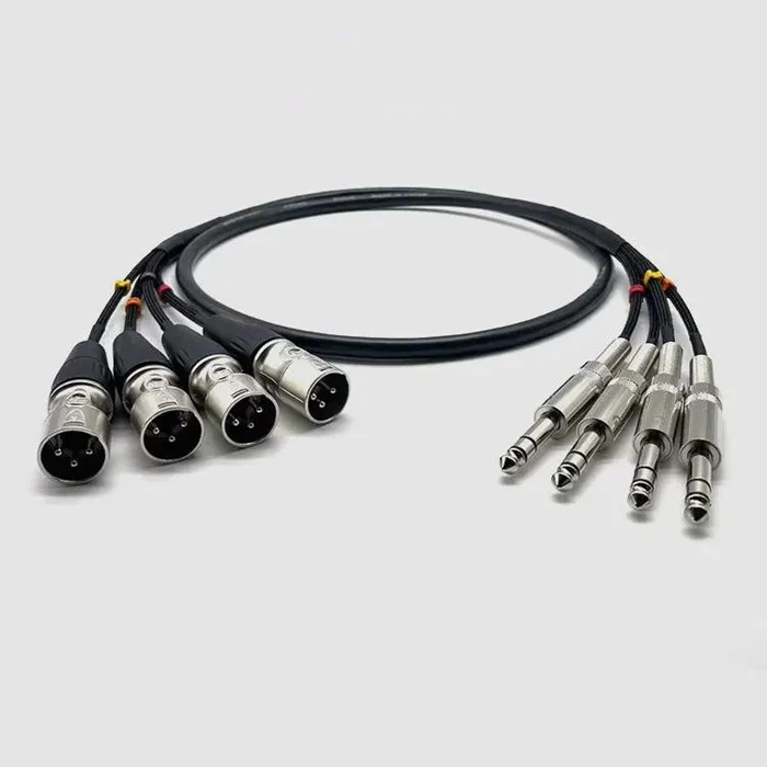 1 meter 16 RENA 4 channels TRS 6.35mm to XLR‑Male Monitor Speaker Audio Cable