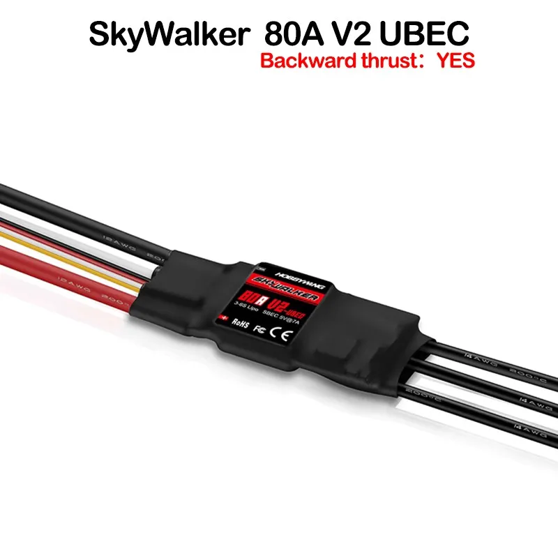 Hobbywing Skywalker Brushless ESC Speedcontroller, Ubec para RC Quadcopter Avião e Helicóptero, 20A 30A 40 50A 60 80A 100A