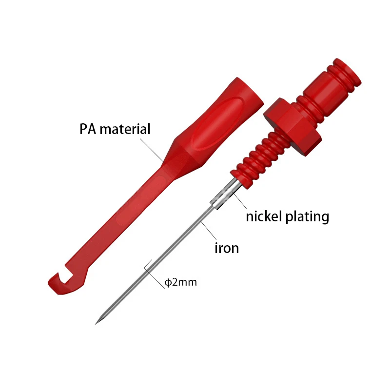 4MM Jack Puncture Test Hook Tool Safety Test Clip Piercing Test Clips Car Circuit Detection Diagnostic Tools Non-Destructive