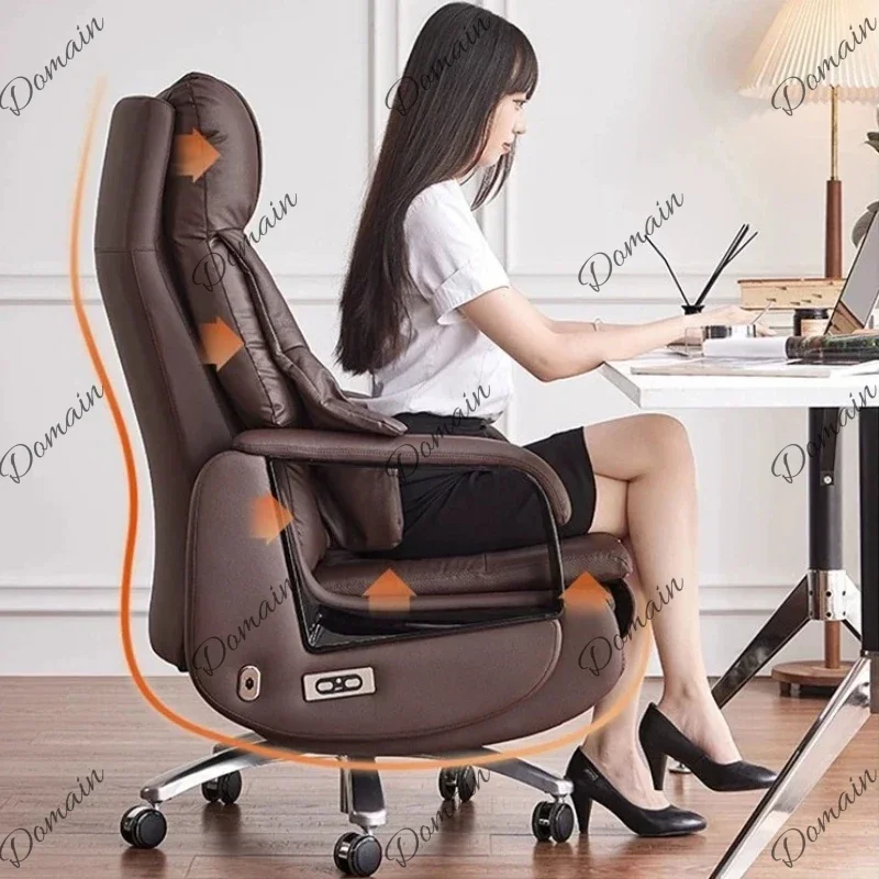 VFR Electric Executive Office Seating Top Leather Ventilation Heating Massage Work Furnish Zero-Gravity Recline Rest Furnishing
