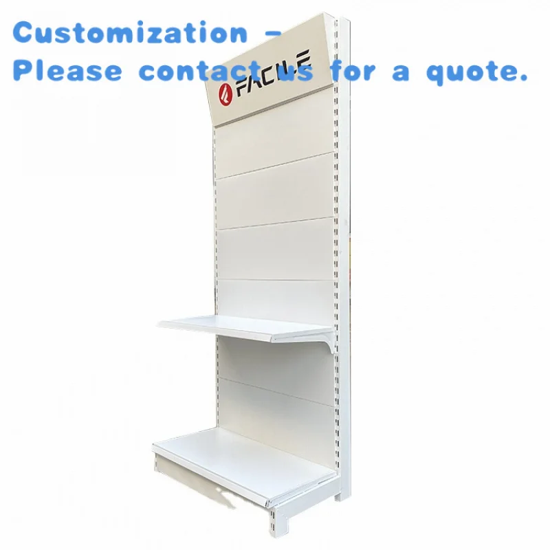 カスタム工場特注サイズ、白、片面、小売用ディスプレイラック、スーパーマーケット棚設備、売れ筋商品
