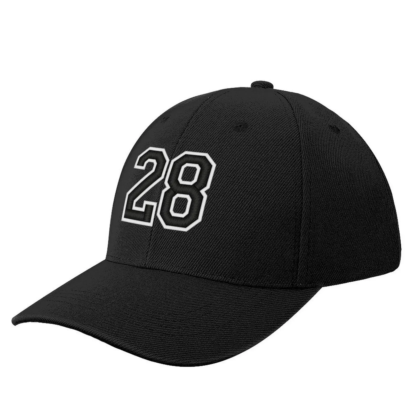 28 Black Jersey Sports Number twenty-eight Football 28 Baseball Cap Sunscreen Beach Outing Anime hard hat Men Hats Women's