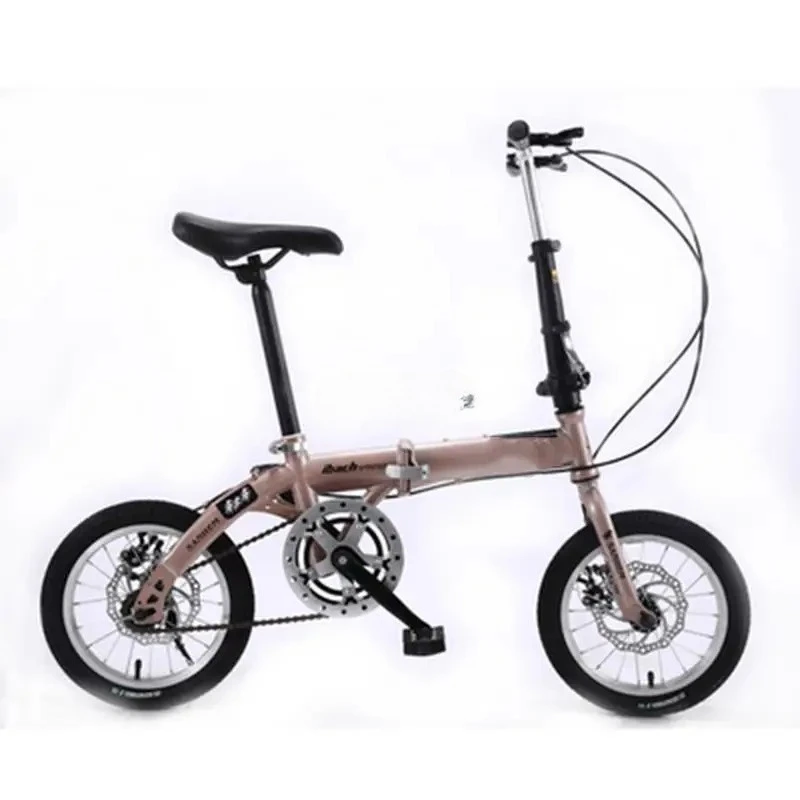 Single/Variable Speed Portable Mini Bicycle Non-Slip Road Bike for Adult Children Student 14 Inch Foldable Ultra-Light Bicycle