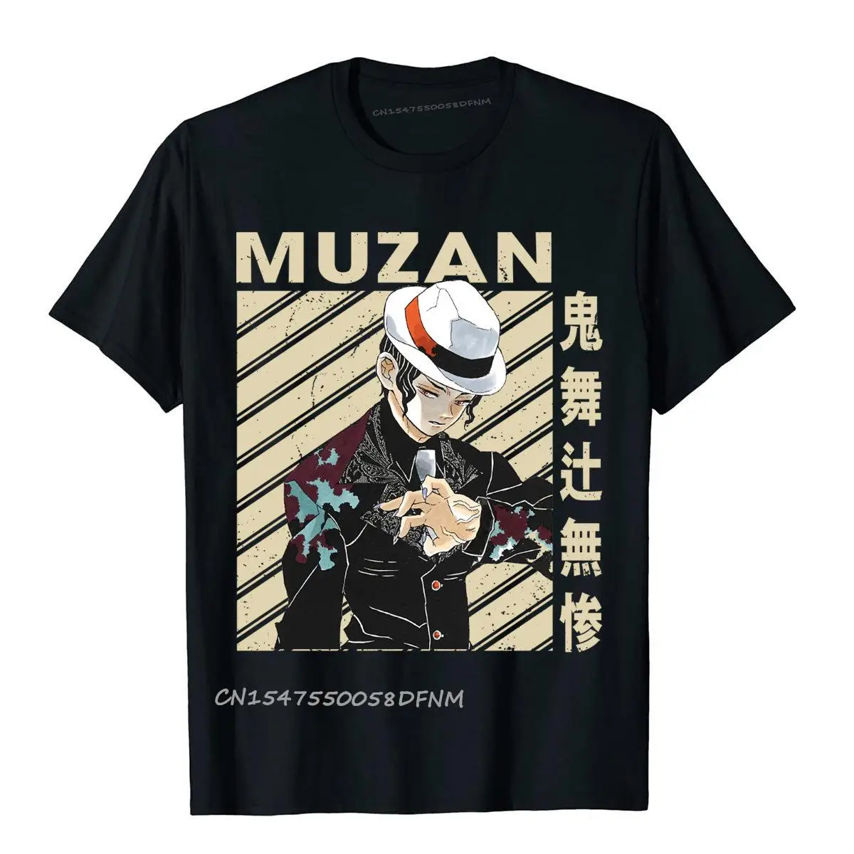 Classic Art Muzan Demon Anime Premium Cotton Tops & Tees Hip Hop Fashionable Comfortable T Shirts