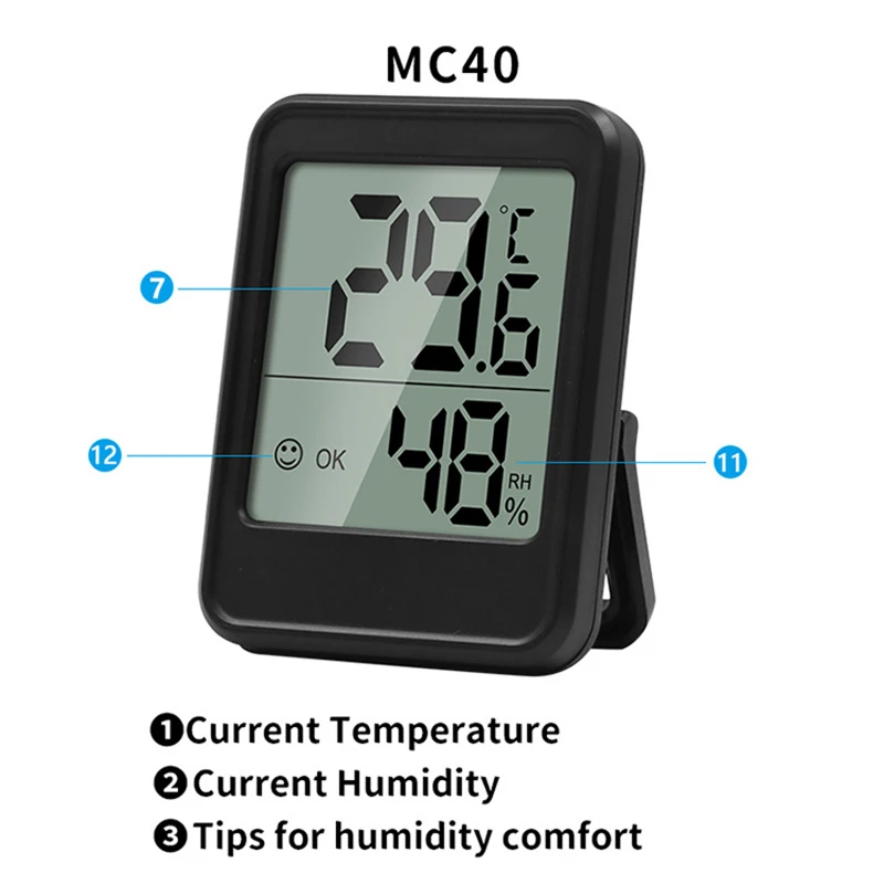 Digitale Temperatur Feuchtigkeit Meter Temperatur Sensor Feuchtigkeit Meter Thermometer Hygrometer Gauge Indoor Hause Hygrometer Gauge