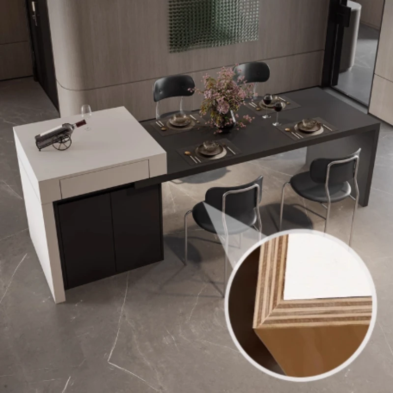 

-+-Design Modern Dining Tables Luxury Big Italian Extendable Kitchen Dining Tables Restaurant Mesas De Jantar Home Furniture