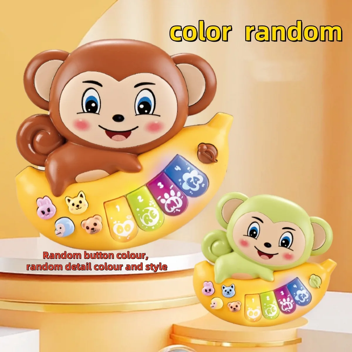 Giocattolo per tastiera di pianoforte per bambini con suoni di animali Luci lampeggianti Musica Cartoon Gioco di strumenti per bambini Giocattoli musicali Giocattoli educativi Regalo