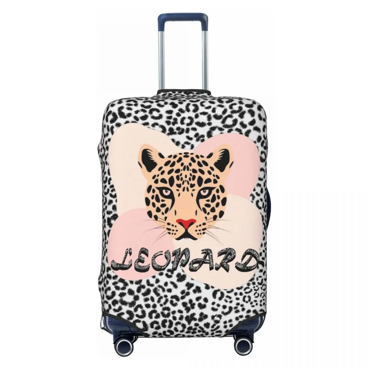 

Cute Leopard Cheetah Print Travel Luggage Cover Washable Suitcase Cover Protector Fit 18-32 Inch