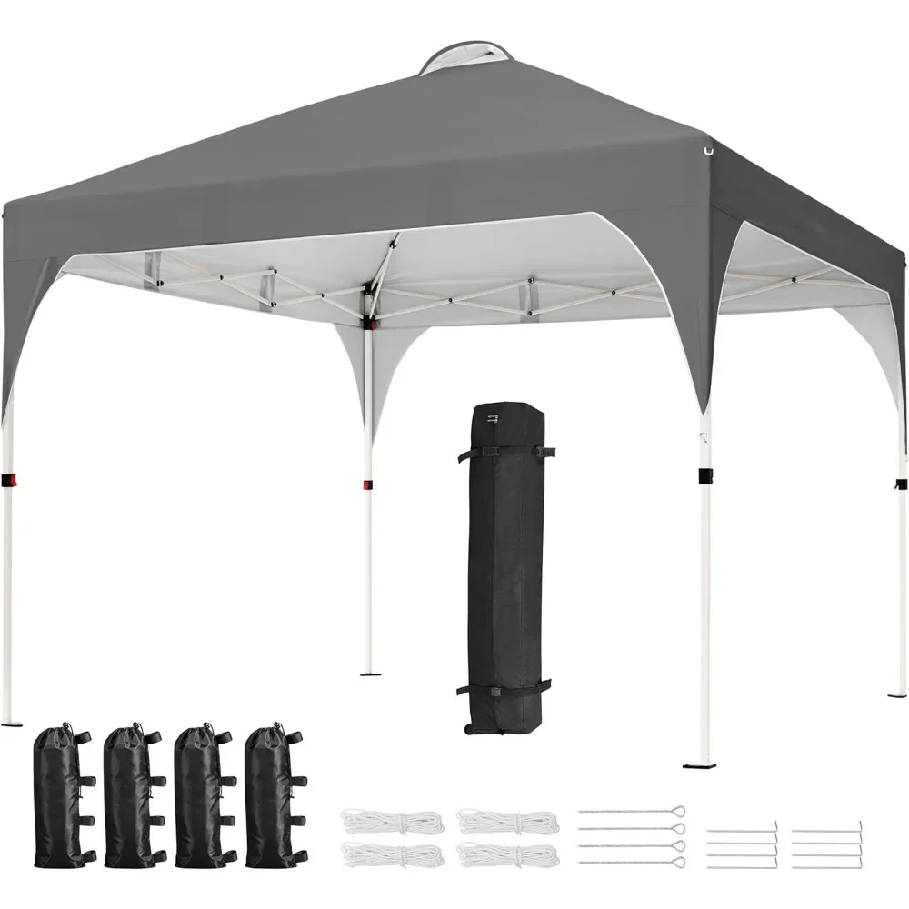 

Pop Up Canopy Tent with Vent, Easy Set Up Tent, Instant Sun Shelter Canopy with Wheeled Bag, 4 Sandbags