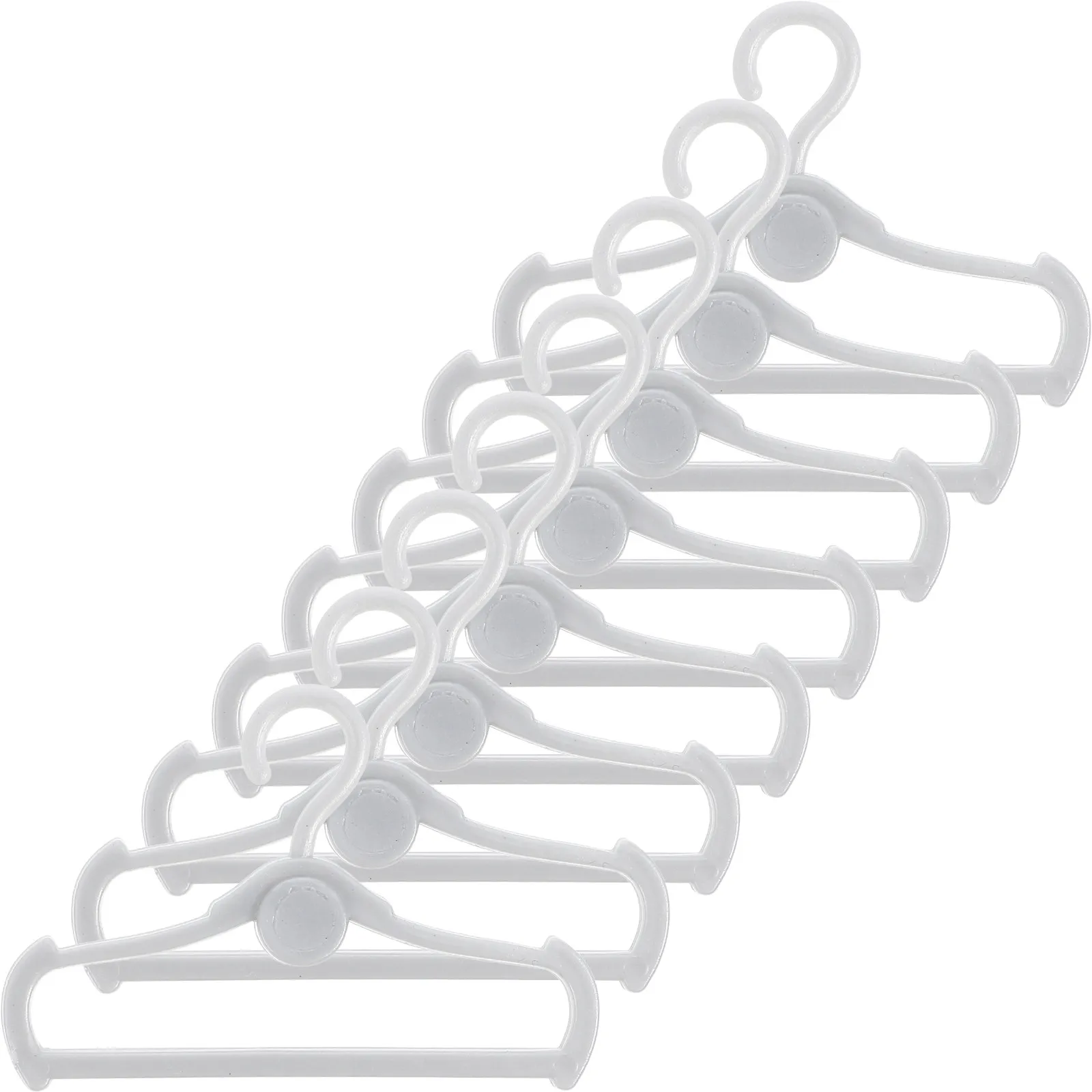 100Pcs Small Clothes Hangers Set Sturdy Iron Bow Design Miniature Closet Accessories for Dress Display Room Decor