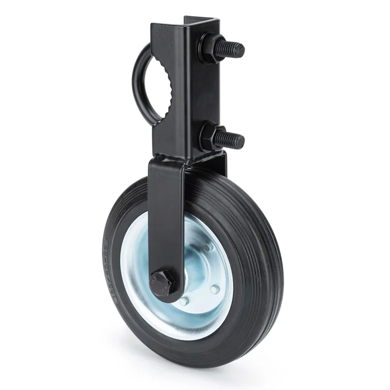 6 Inch Gate Wheel Gate Caster Kit Heavy Duty Gate Helper Wheel Gate Support Wheel For Chain Link Fence Swing Gate, Durable Black